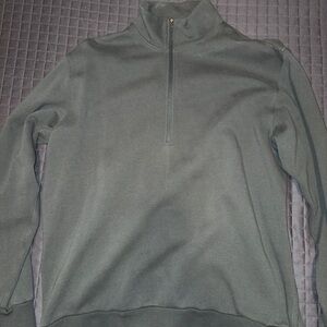 lululemon Men's Large Green Half-Zip Sweater